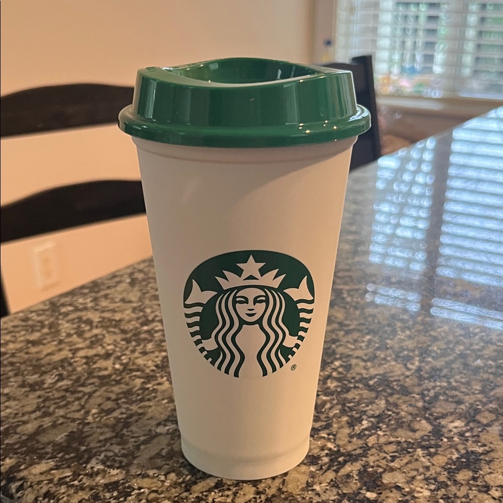 Starbucks Classic Green and White Travel Mug